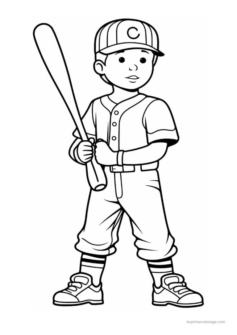 coloriage baseball 43 - dessin gratuit &agrave; imprimer