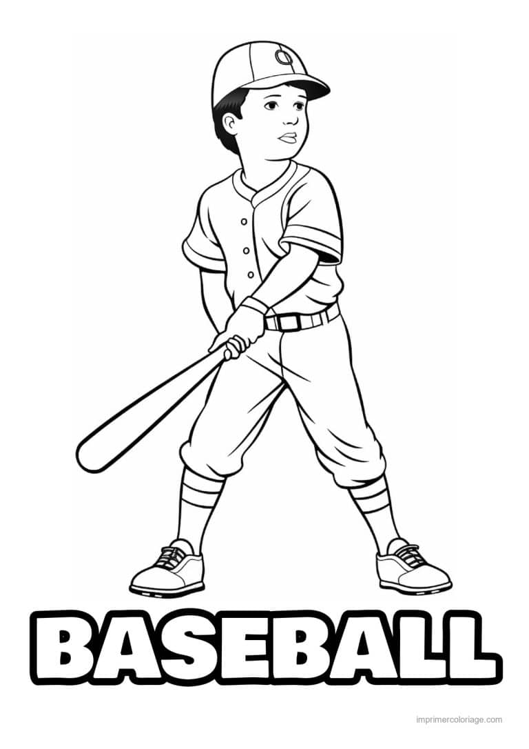 coloriage baseball 44 - dessin gratuit &agrave; imprimer