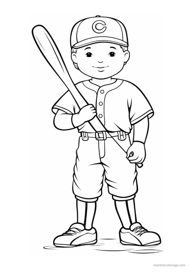 coloriage baseball 45 - dessin gratuit &agrave; imprimer