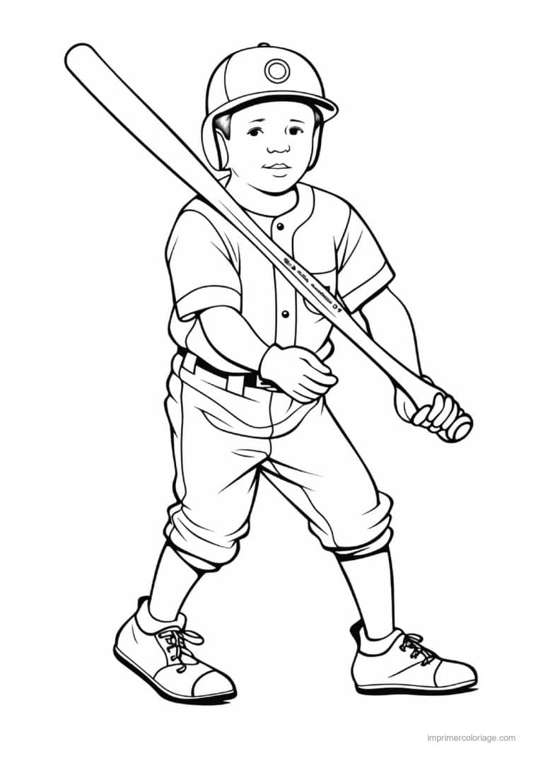coloriage baseball 46 - dessin gratuit &agrave; imprimer
