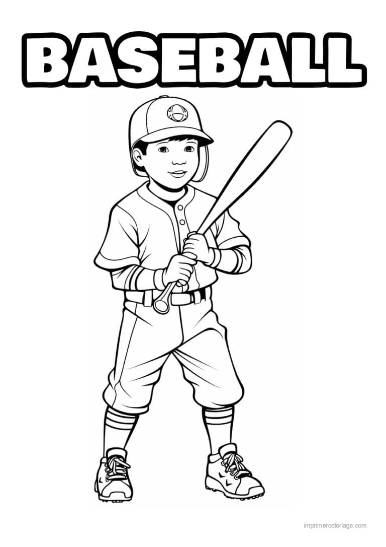 coloriage baseball 47 - dessin gratuit &agrave; imprimer