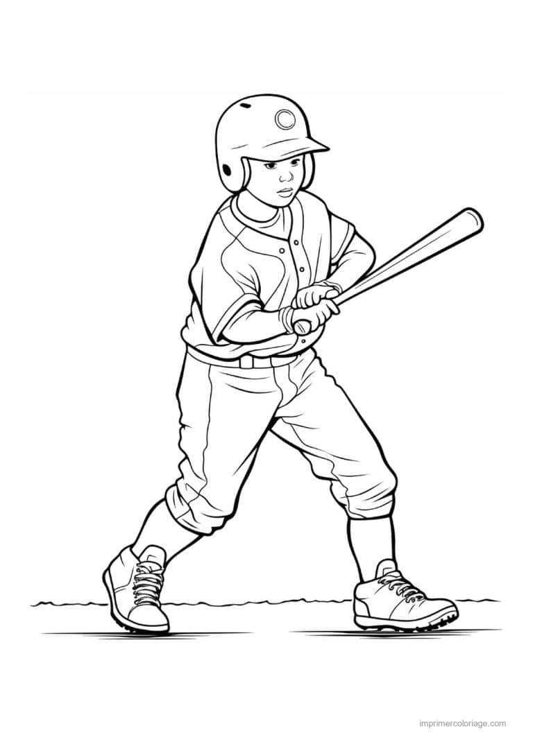 coloriage baseball 51 - dessin gratuit &agrave; imprimer