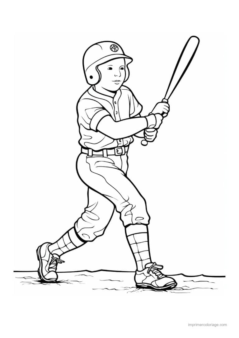 coloriage baseball 52 - dessin gratuit &agrave; imprimer