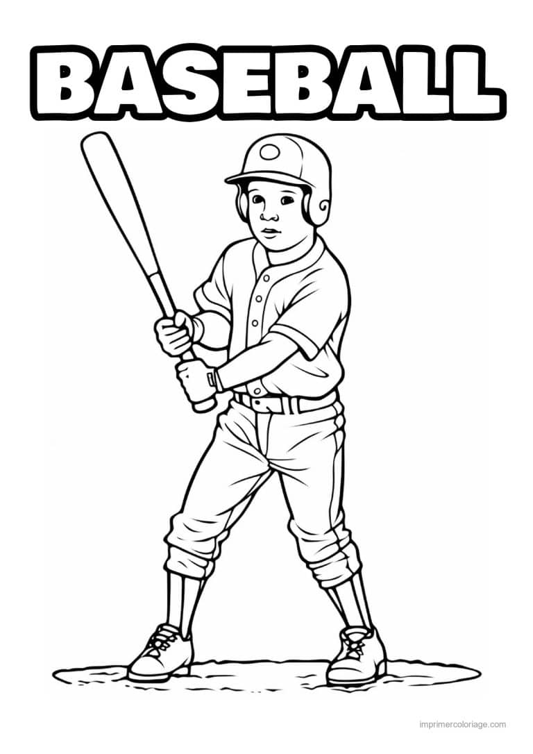 coloriage baseball - dessin gratuit &agrave; imprimer