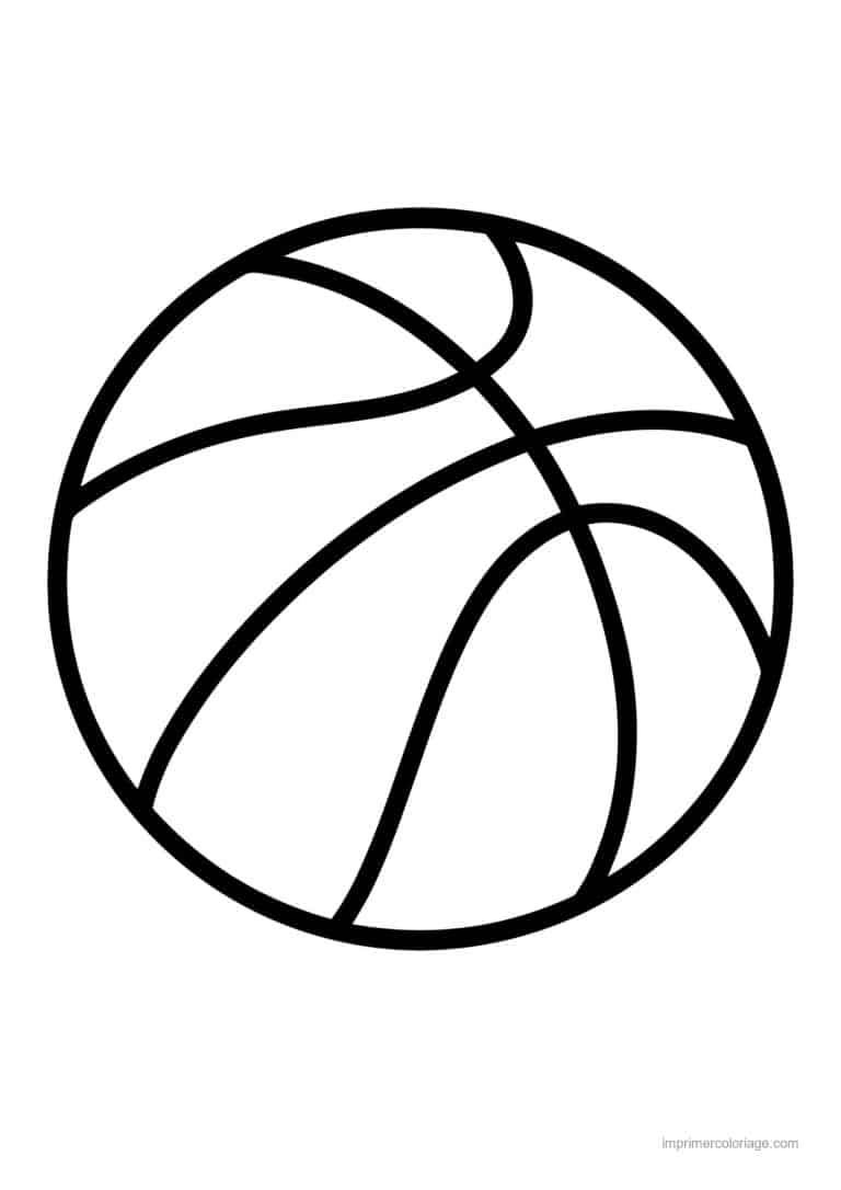 coloriage basket ballon de basket 03 - dessin gratuit &agrave; imprimer