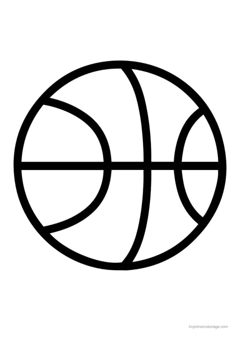 coloriage basket ballon de basket - dessin gratuit &agrave; imprimer
