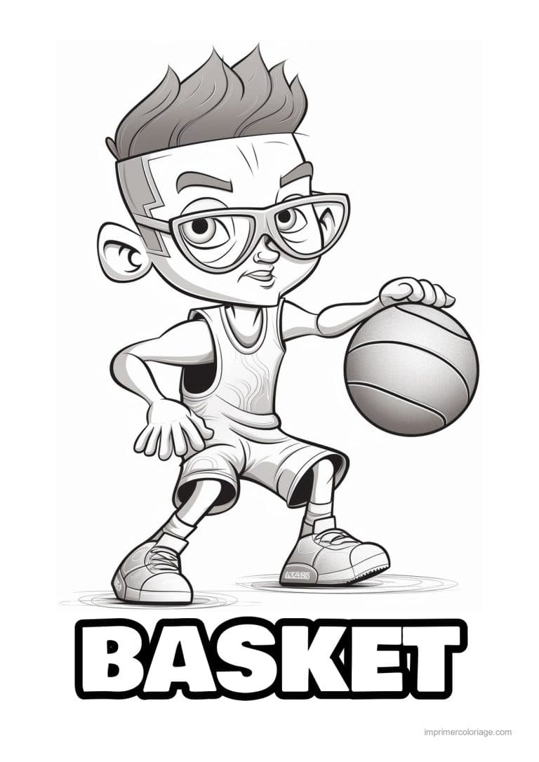 coloriage basket enfant basket 03 - dessin gratuit &agrave; imprimer