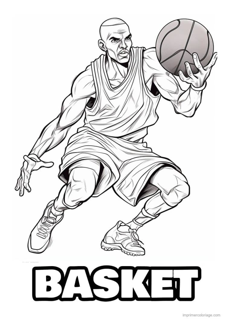 coloriage basket enfant basket 06 - dessin gratuit &agrave; imprimer