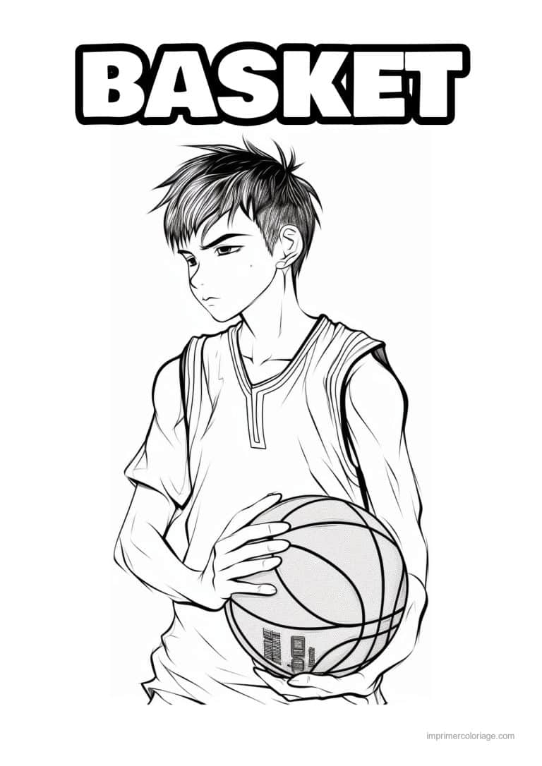 coloriage basket enfant basket 07 - dessin gratuit &agrave; imprimer