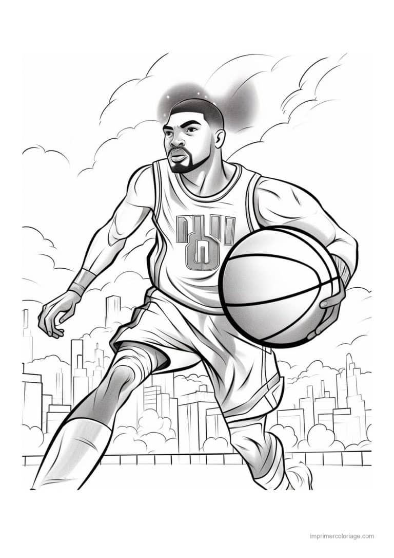 coloriage basket enfant basket 08 - dessin gratuit &agrave; imprimer