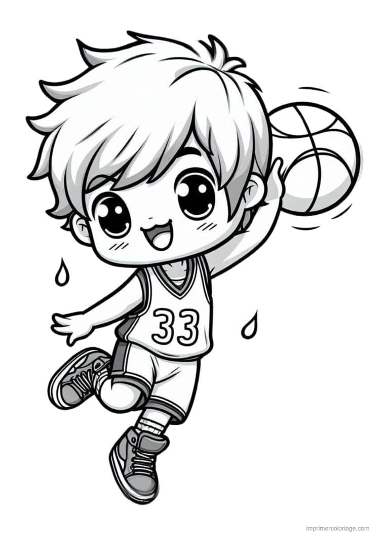 coloriage basket garcon basket maillot - dessin gratuit &agrave; imprimer