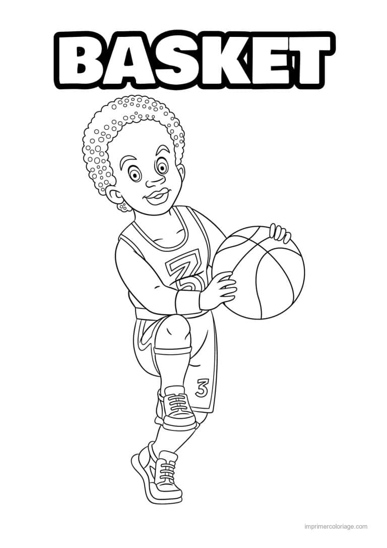 coloriage basket joueur de basket 03 - dessin gratuit &agrave; imprimer