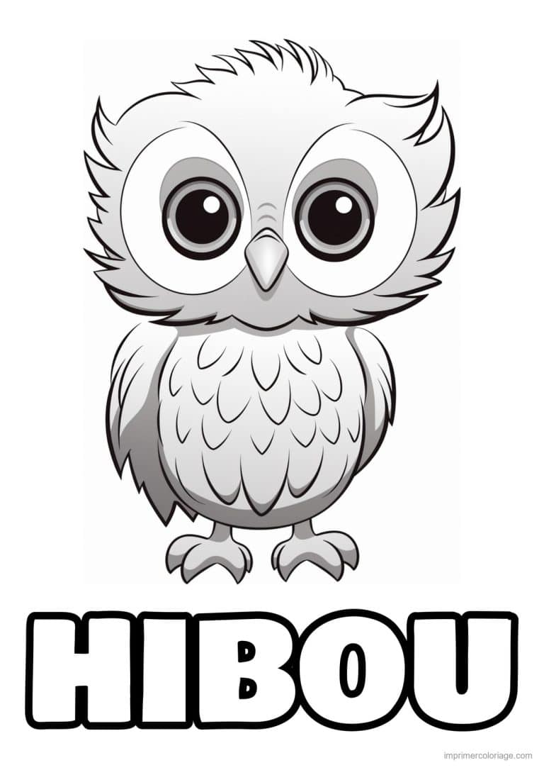 coloriage bebe hibou tout doux - dessin gratuit &agrave; imprimer