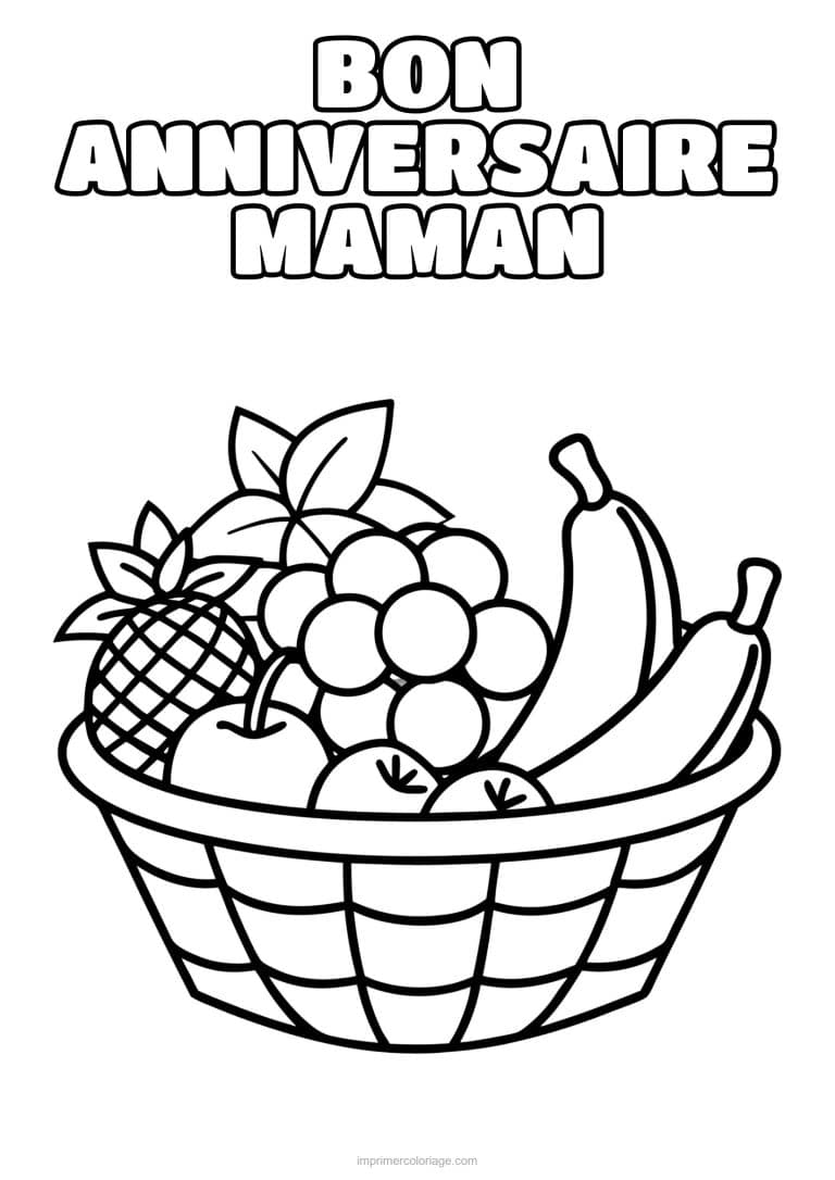 coloriage bon anniversaire maman maman et son enfant 23 - dessin gratuit &agrave; imprimer