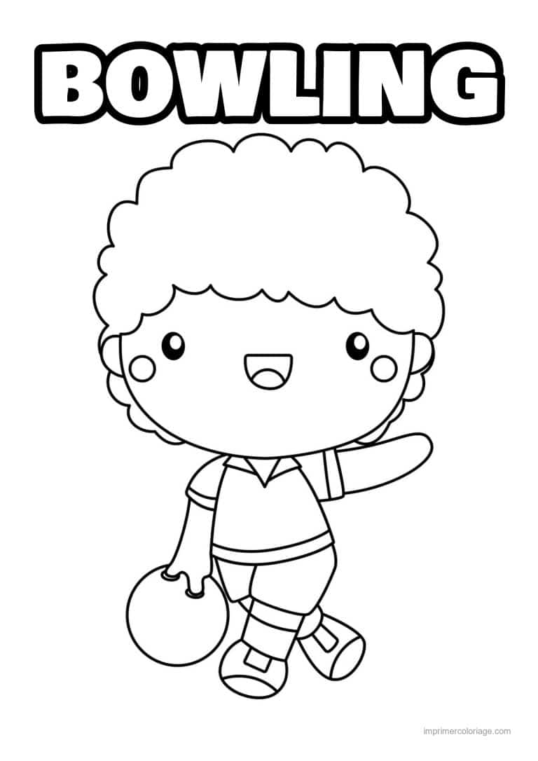 coloriage bowling garcon boule - dessin gratuit &agrave; imprimer
