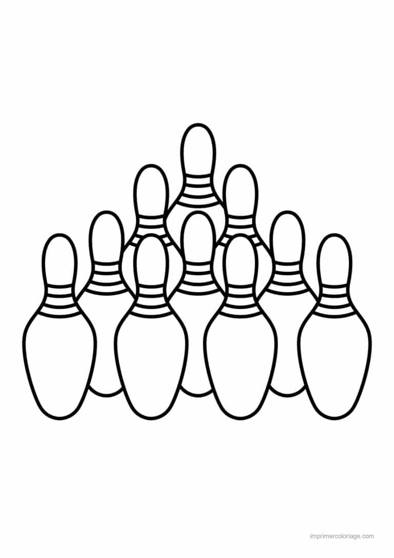 coloriage bowling quilles de bowling - dessin gratuit &agrave; imprimer