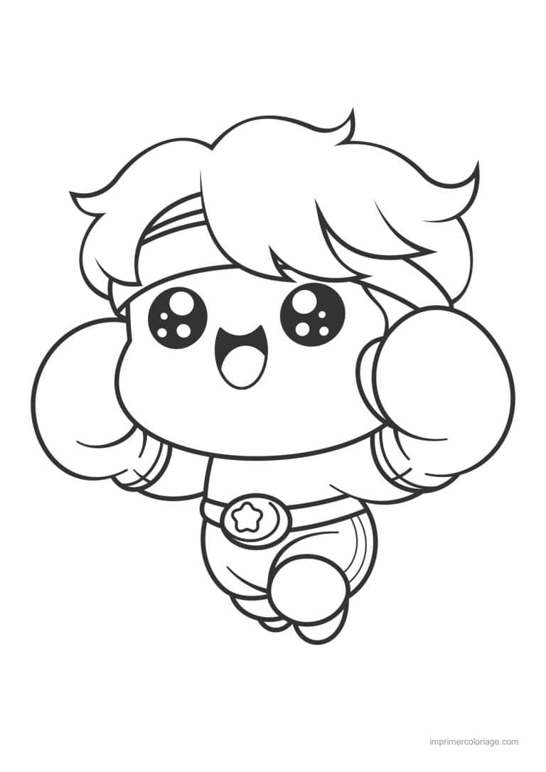 coloriage boxe enfant boxeur 03 - dessin gratuit &agrave; imprimer