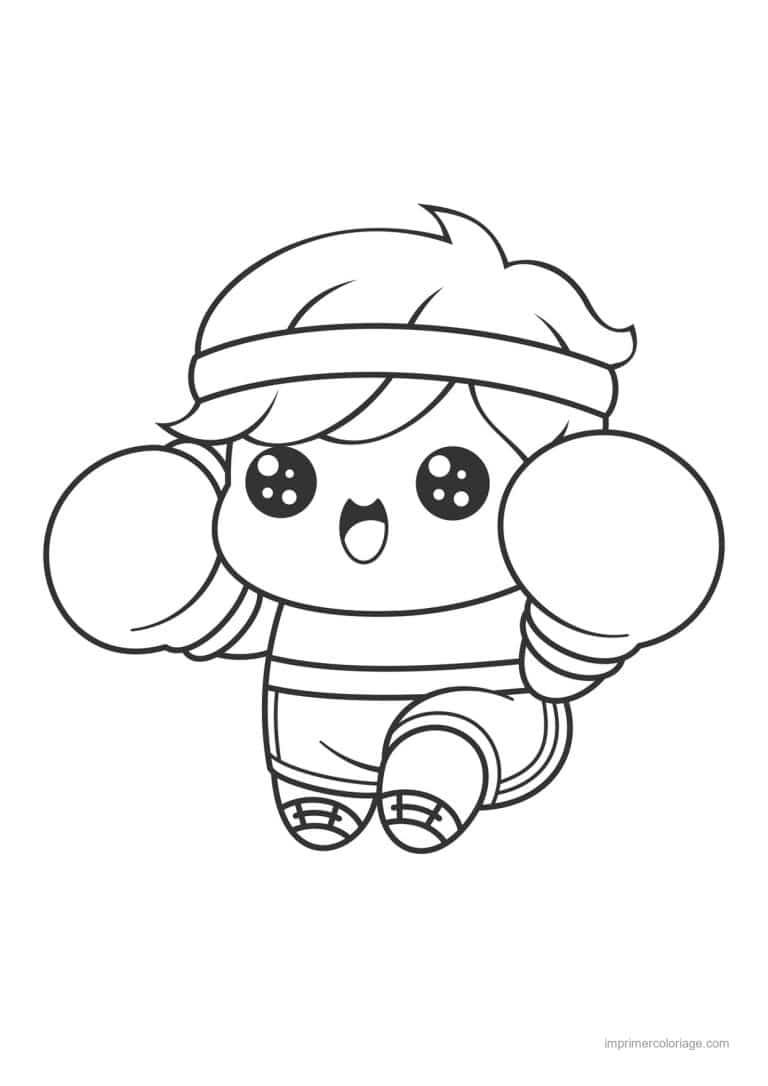 coloriage boxe enfant boxeur 06 - dessin gratuit &agrave; imprimer