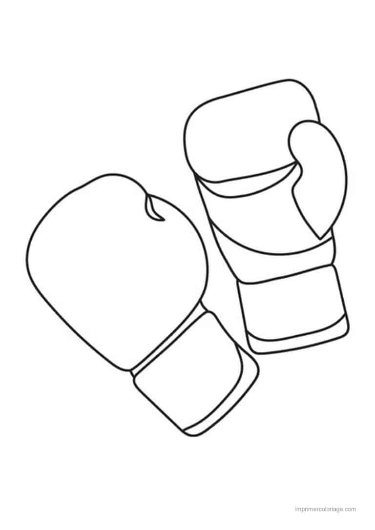 coloriage boxe gants de boxe - dessin gratuit &agrave; imprimer
