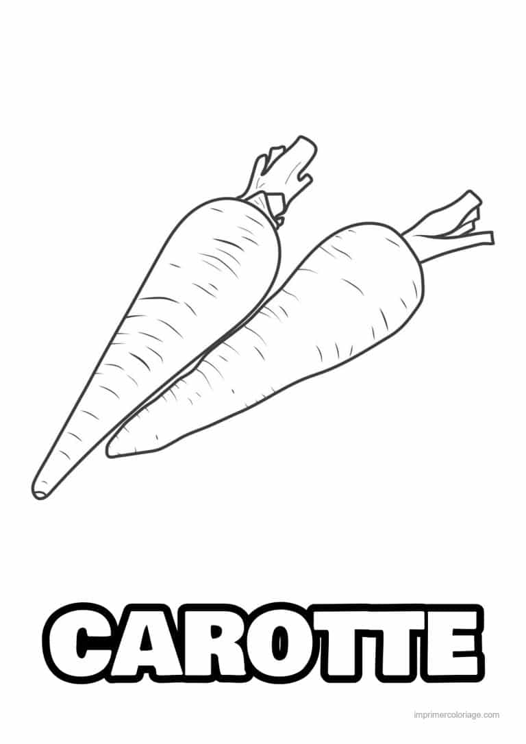 coloriage carotte deux carottes et leurs fanes 2 - dessin gratuit &agrave; imprimer