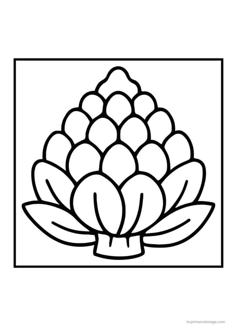 coloriage celeri artichaut asperge artichaut entier - dessin gratuit &agrave; imprimer