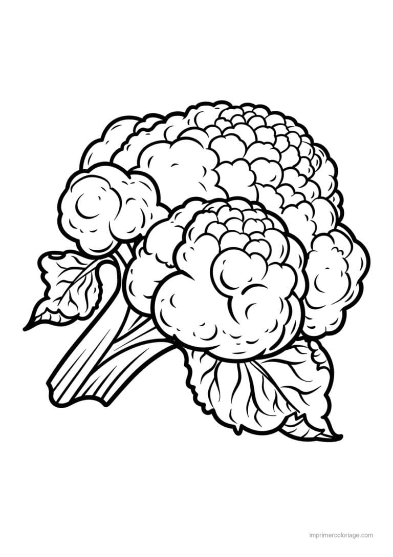 coloriage chou brocoli chou fleur grave 137 - dessin gratuit &agrave; imprimer
