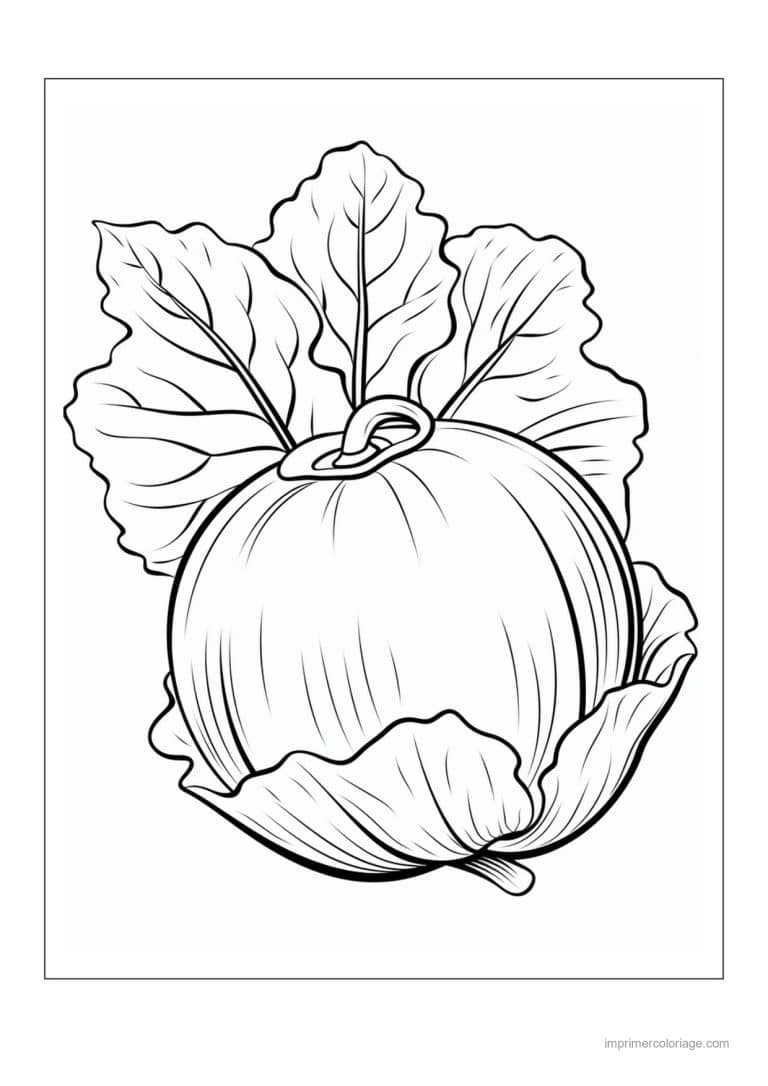 coloriage chou brocoli choux raves et leurs feuilles 28 - dessin gratuit &agrave; imprimer