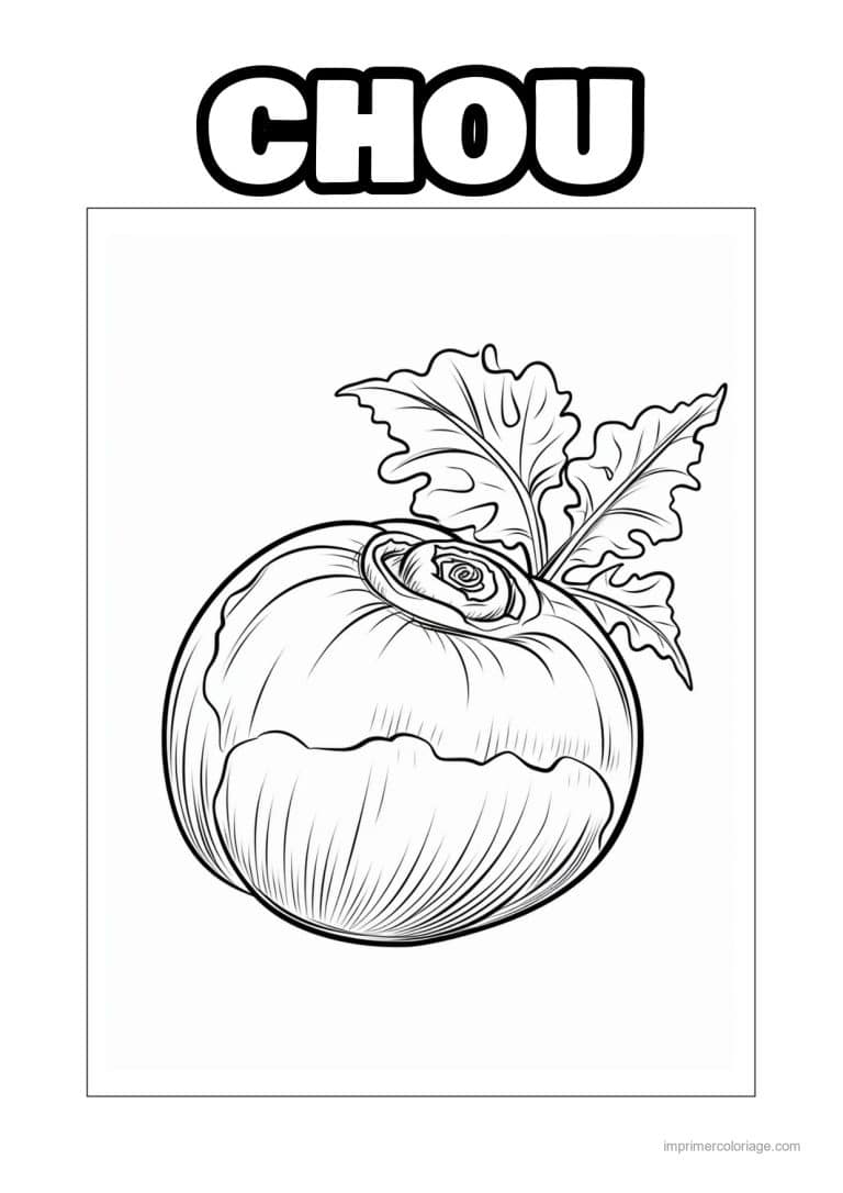 coloriage chou brocoli choux raves et leurs feuilles 29 - dessin gratuit &agrave; imprimer