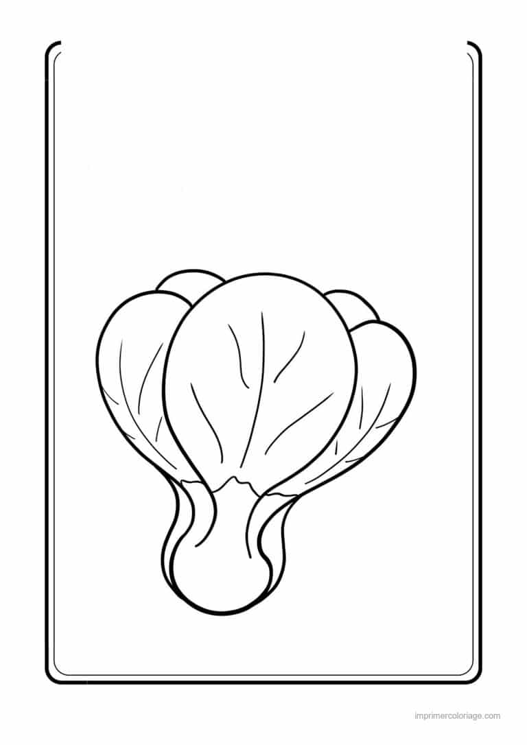 coloriage chou brocoli pak choi 3 - dessin gratuit &agrave; imprimer