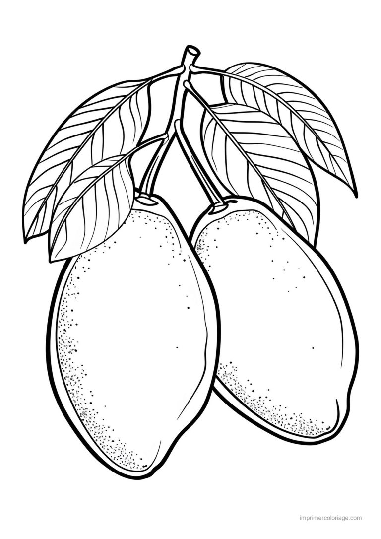 coloriage citron citron et ses feuilles 50 - dessin gratuit &agrave; imprimer