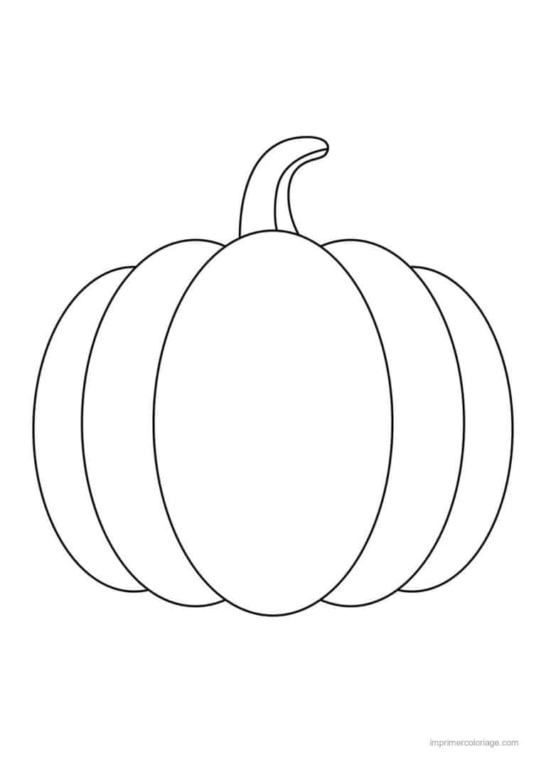 coloriage citrouille potiron citrouille cotelee 2 - dessin gratuit &agrave; imprimer
