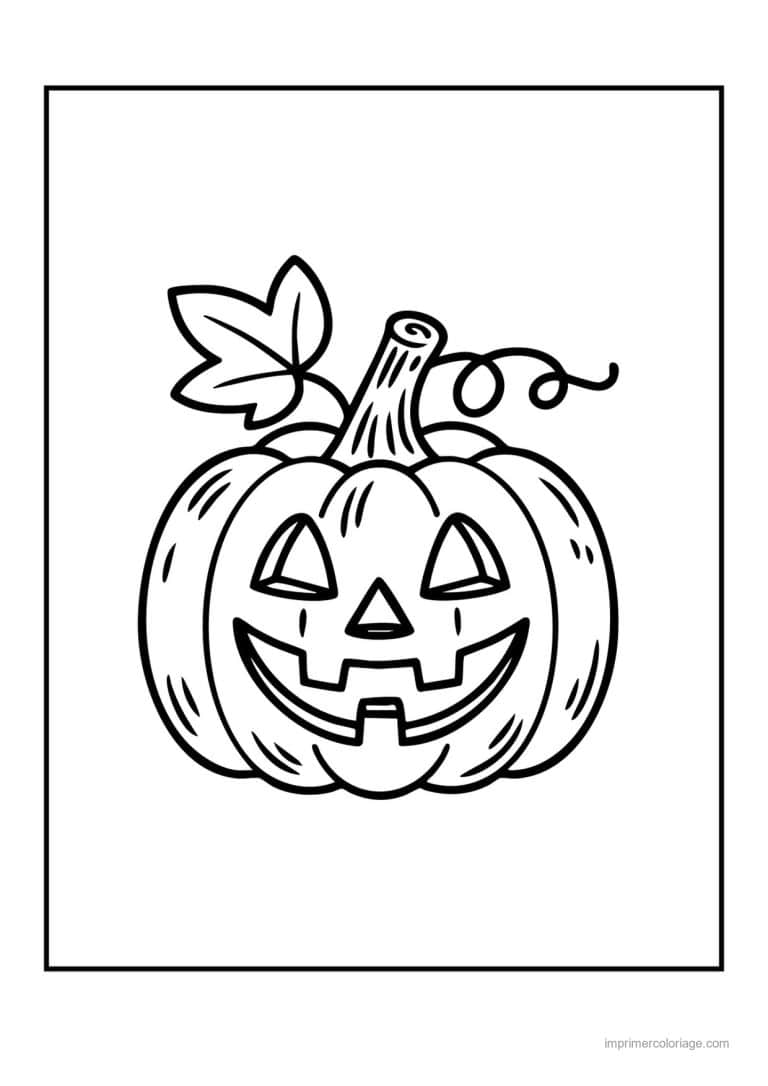coloriage citrouille potiron citrouille d halloween sculptee - dessin gratuit &agrave; imprimer