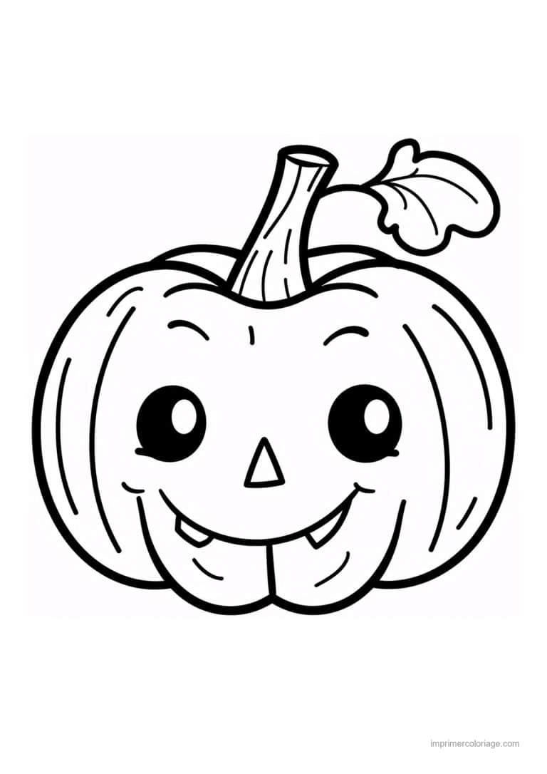 coloriage citrouille potiron citrouille d halloween souriante 2 - dessin gratuit &agrave; imprimer