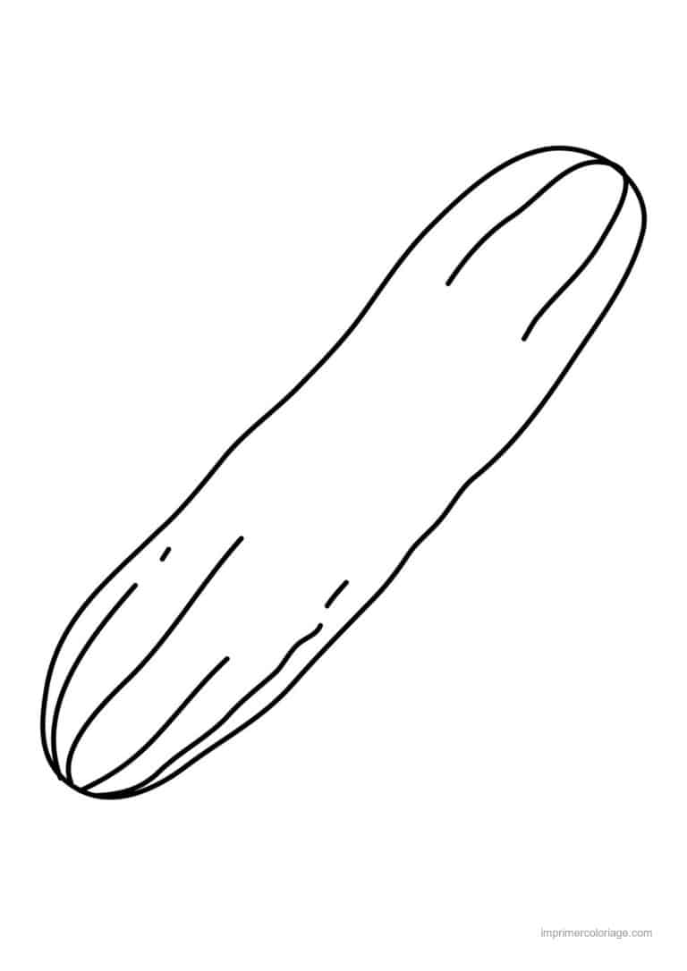 coloriage concombre concombre entier - dessin gratuit &agrave; imprimer