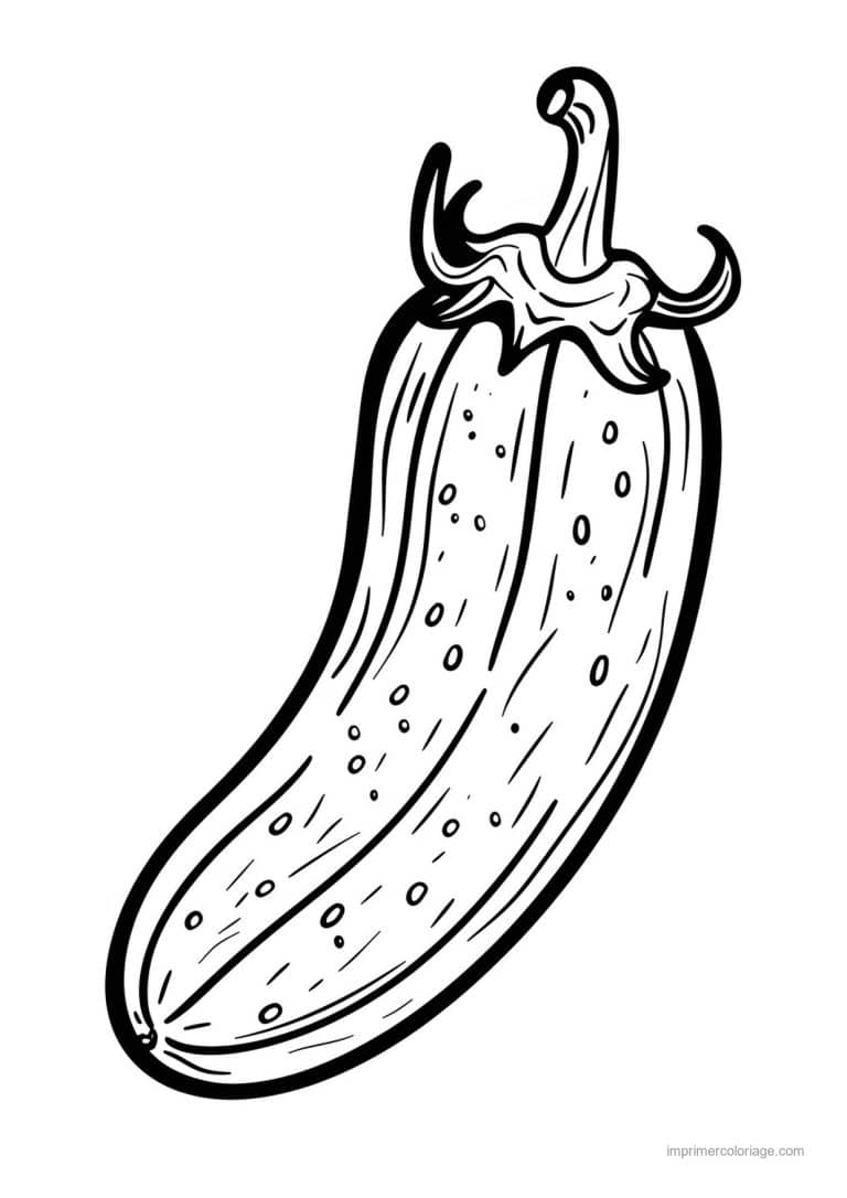 coloriage concombre concombre grave 40 - dessin gratuit &agrave; imprimer