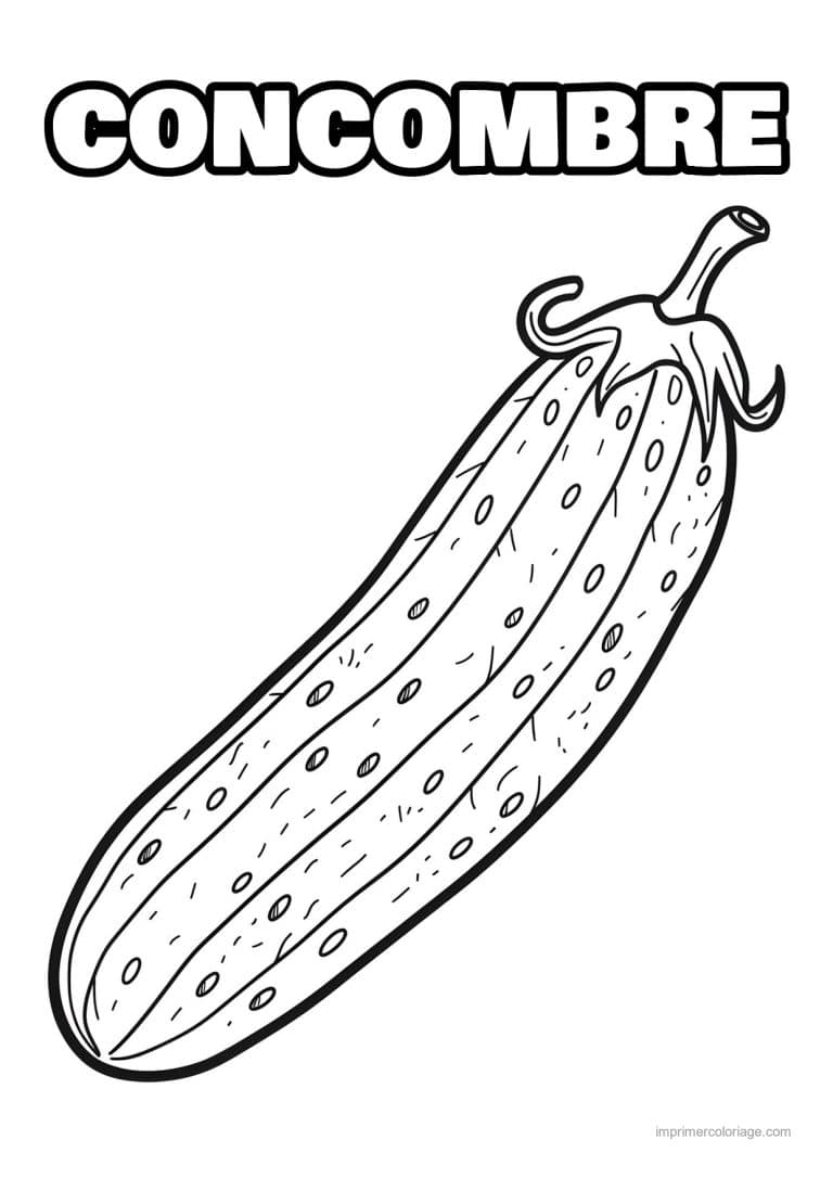 coloriage concombre concombre grave 60 - dessin gratuit &agrave; imprimer