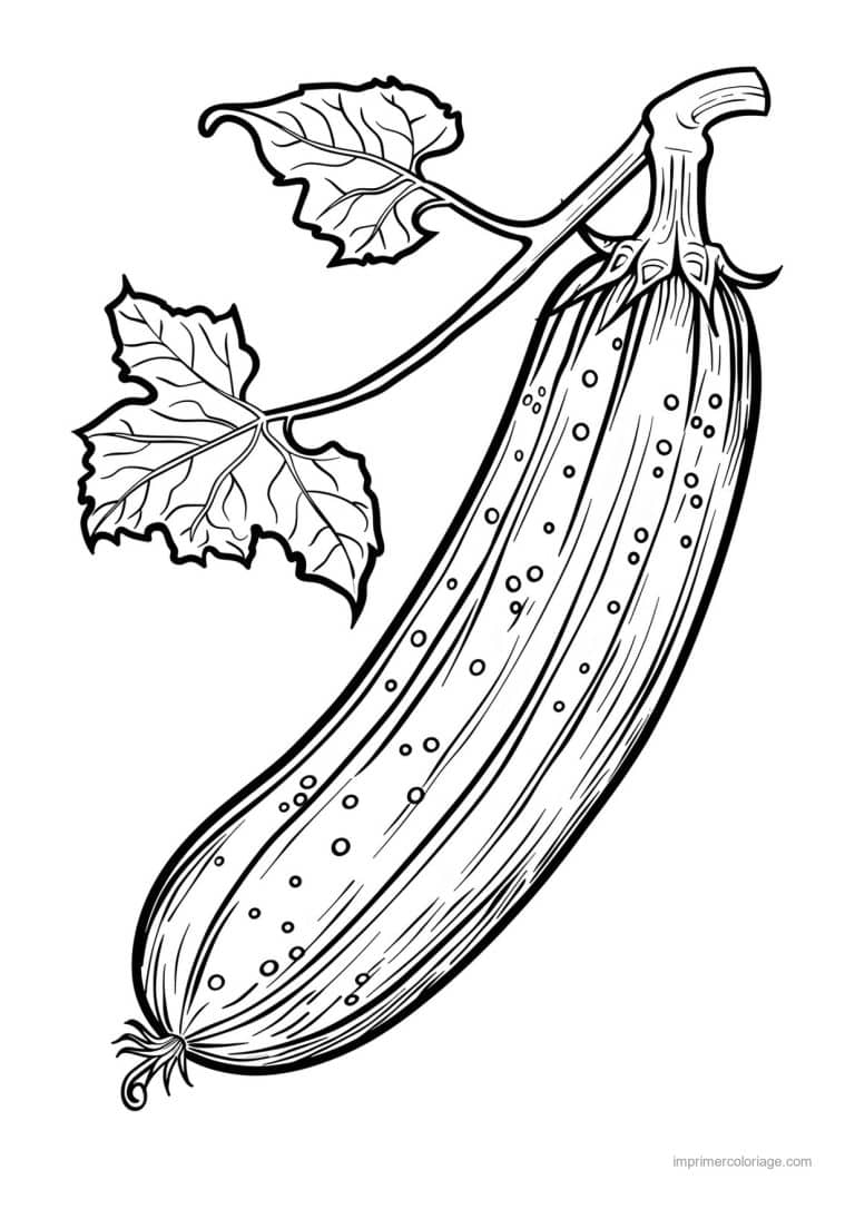 coloriage concombre concombre grave 61 - dessin gratuit &agrave; imprimer