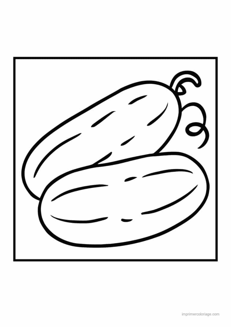 coloriage concombre deux concombres - dessin gratuit &agrave; imprimer