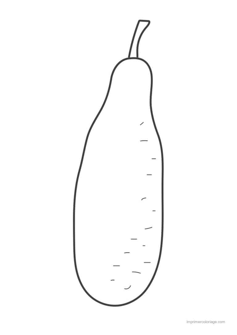 coloriage courgette courge bouteille - dessin gratuit &agrave; imprimer