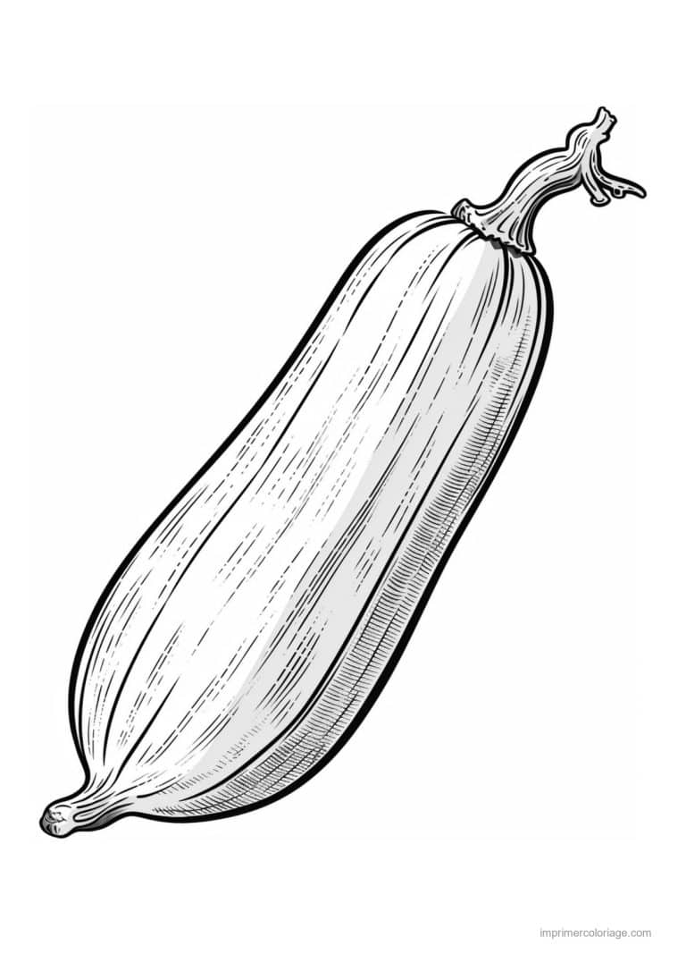 coloriage courgette courgette large - dessin gratuit &agrave; imprimer