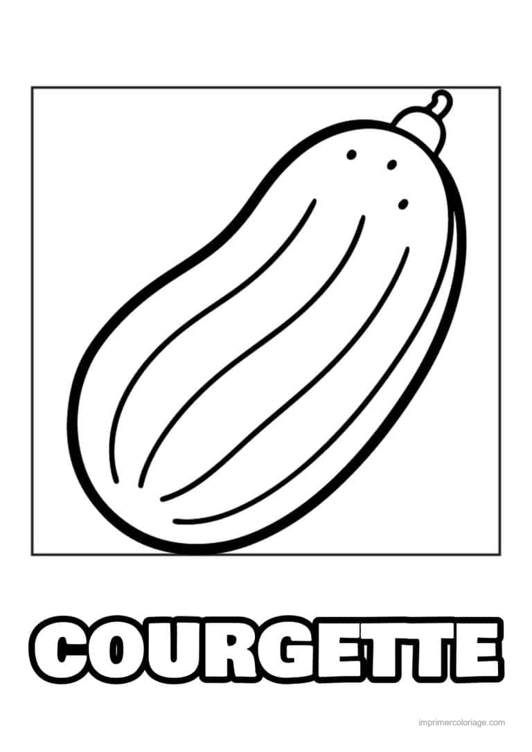coloriage courgette courgette lisse - dessin gratuit &agrave; imprimer