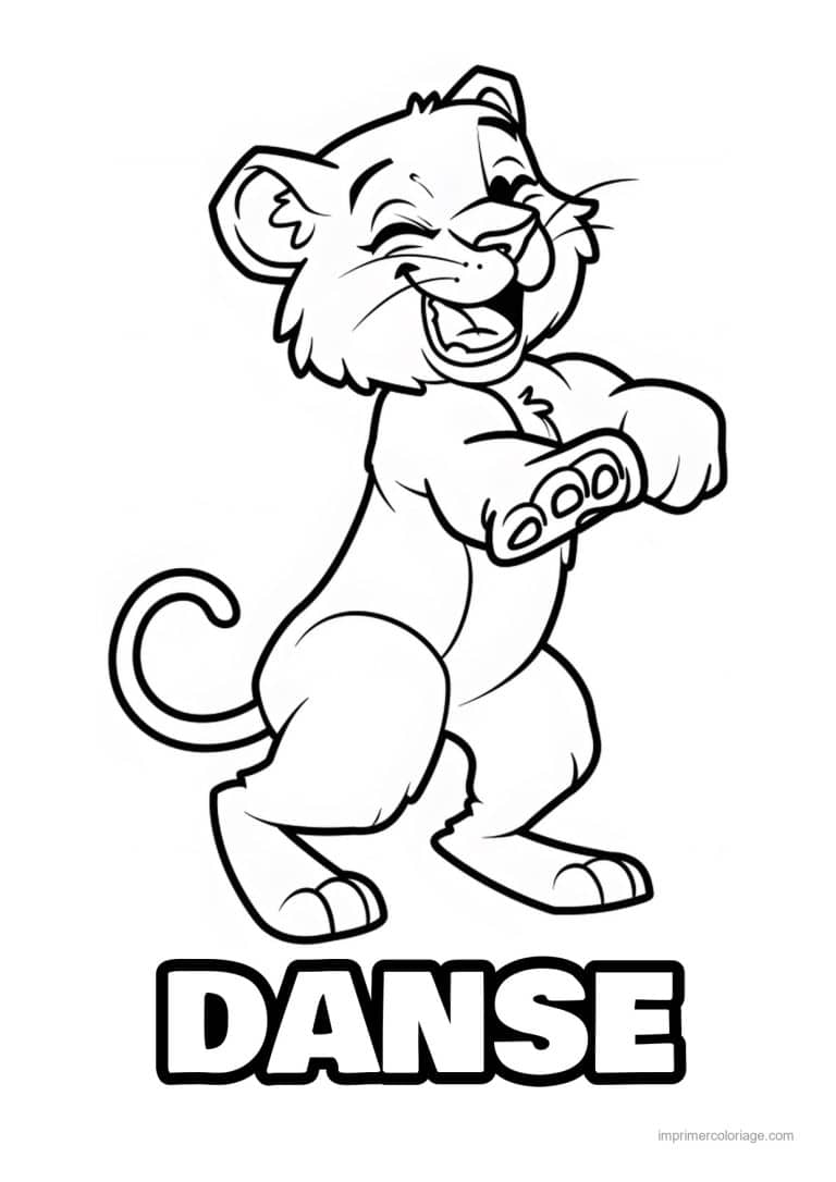 coloriage danse animal qui danse 03 - dessin gratuit &agrave; imprimer