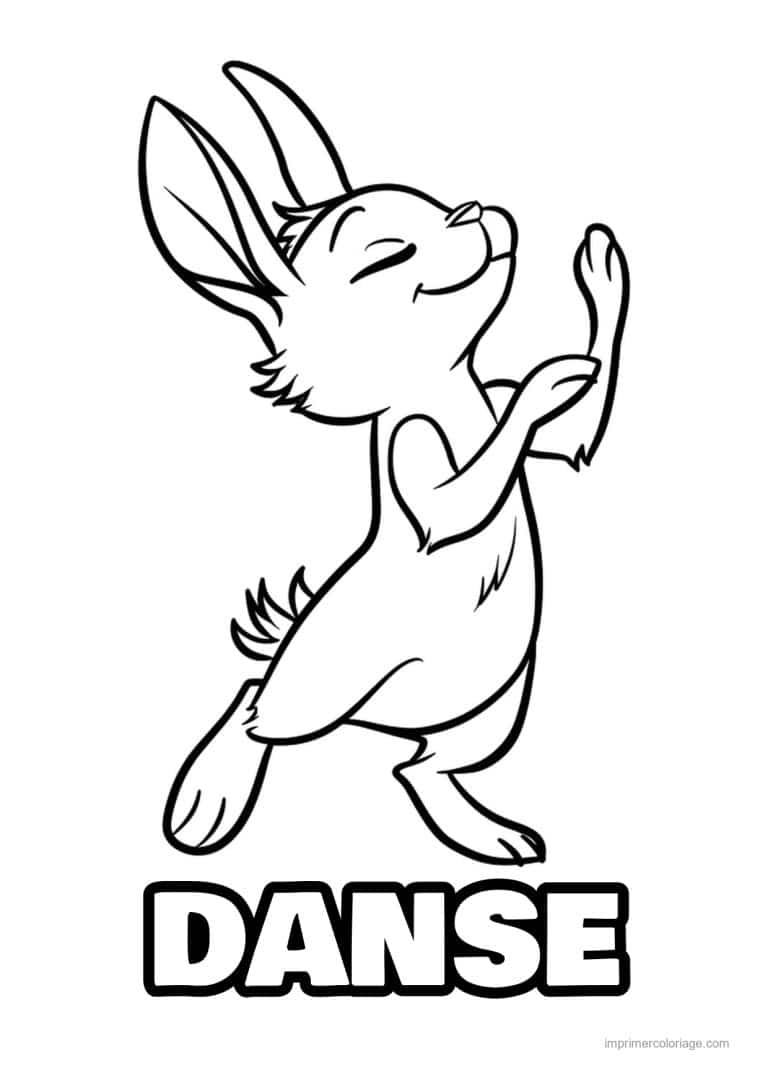 coloriage danse animal qui danse 07 - dessin gratuit &agrave; imprimer