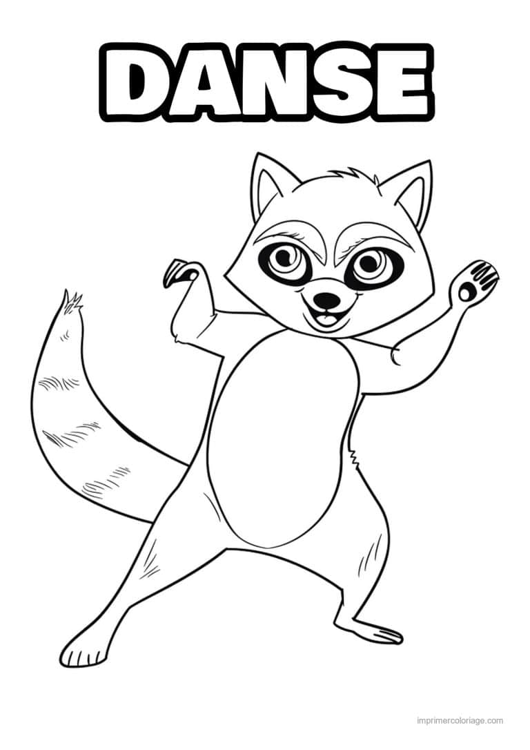 coloriage danse animal qui danse 09 - dessin gratuit &agrave; imprimer