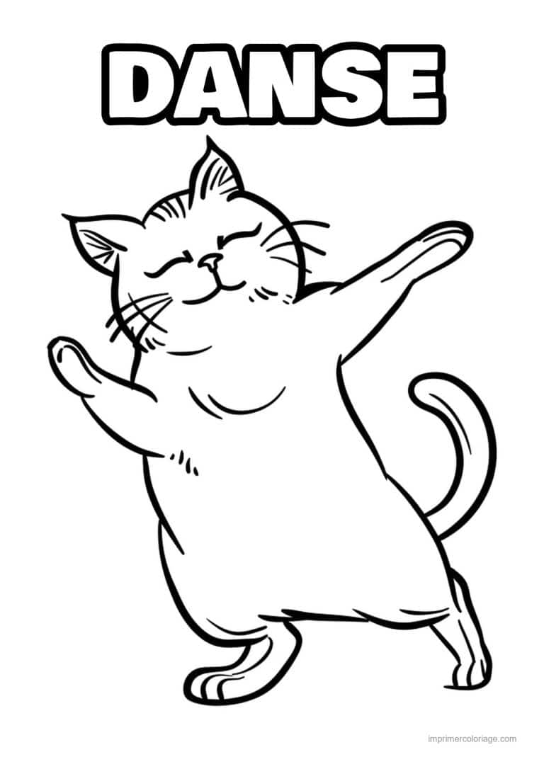 coloriage danse animal qui danse - dessin gratuit &agrave; imprimer