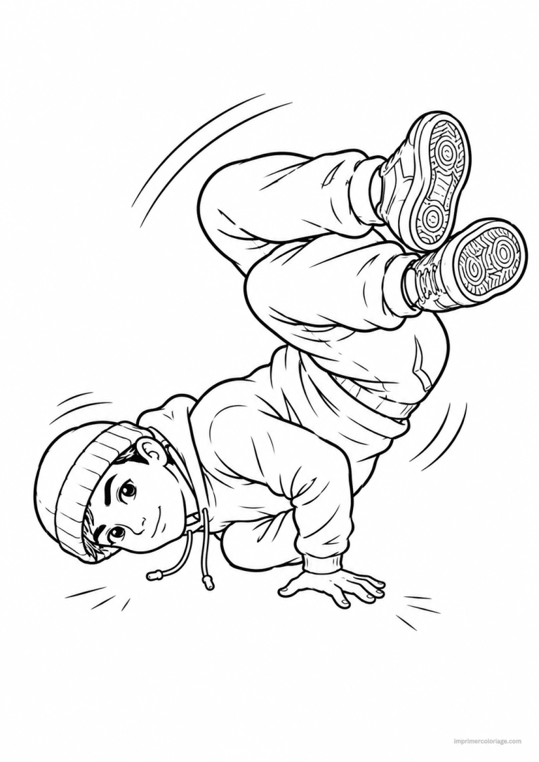 coloriage danse baby freeze - dessin gratuit &agrave; imprimer