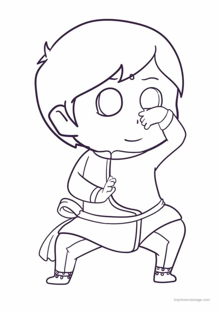 coloriage danse danse indienne 02 - dessin gratuit &agrave; imprimer