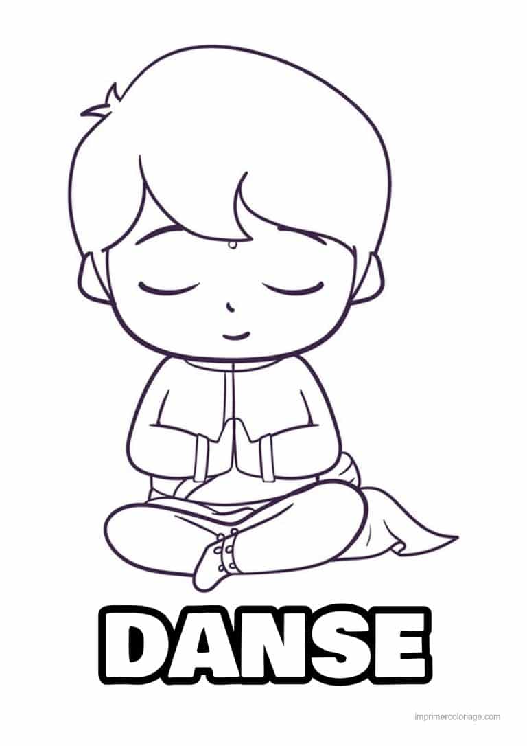 coloriage danse danse indienne 07 - dessin gratuit &agrave; imprimer