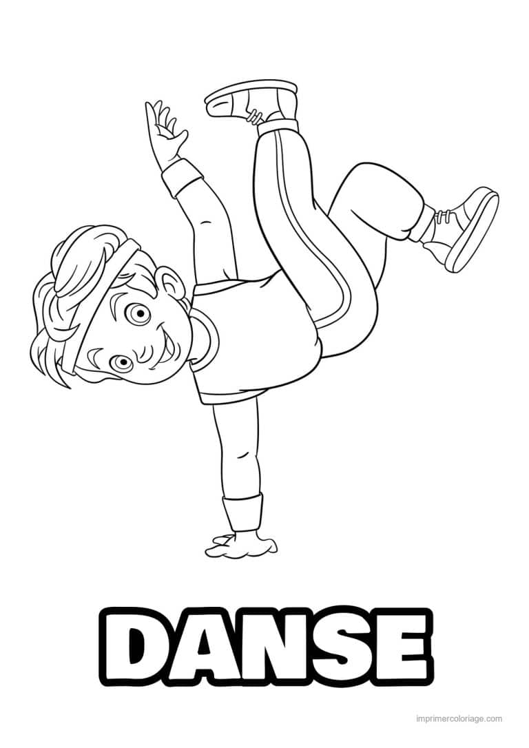coloriage danse danseur 02 - dessin gratuit &agrave; imprimer