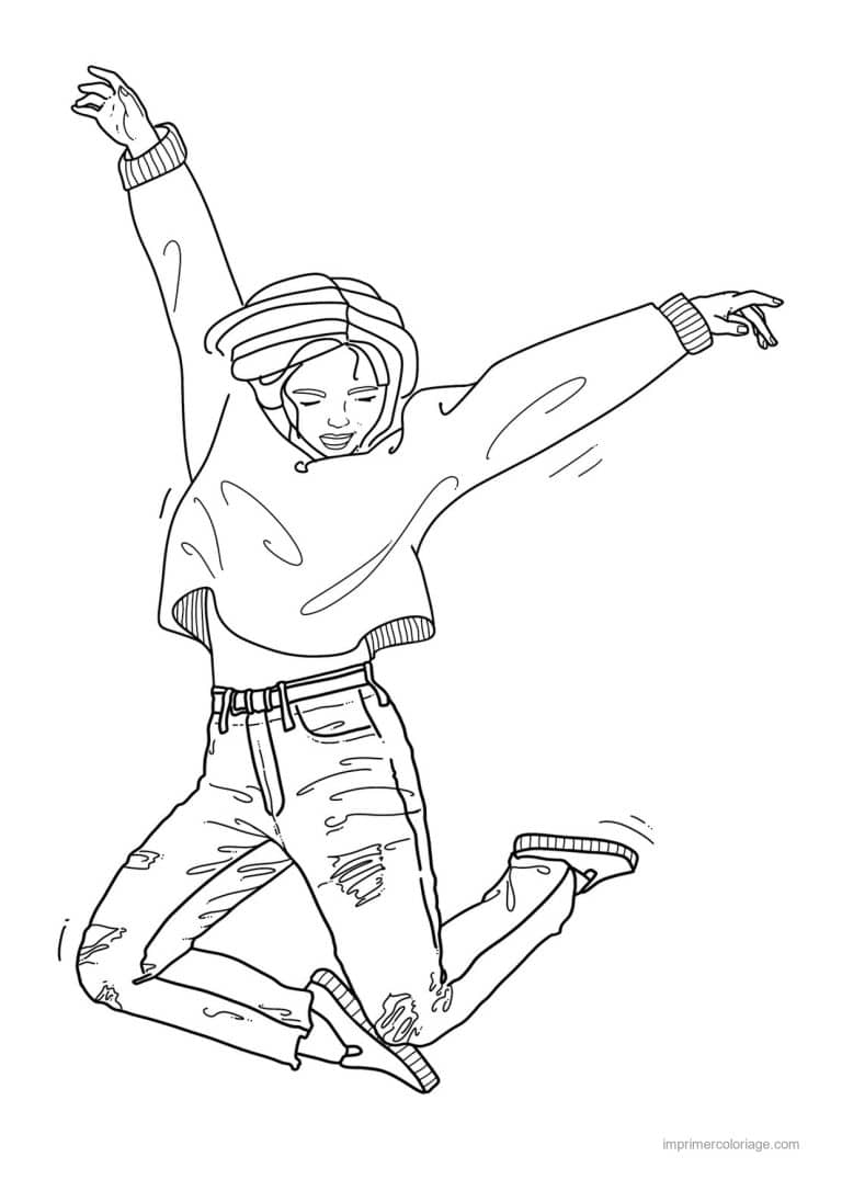 coloriage danse danseur - dessin gratuit &agrave; imprimer